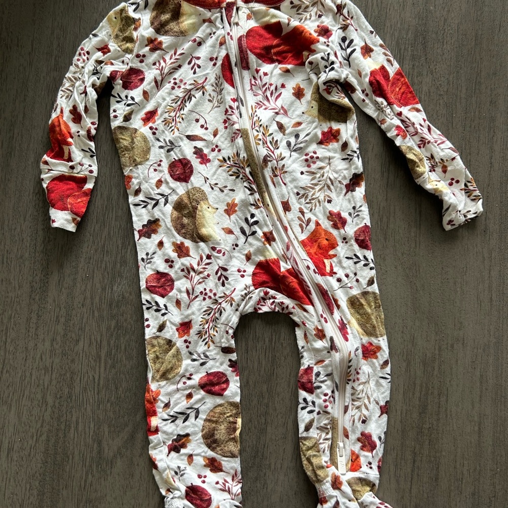 Posh Peanut Red and Gold Footies One Piece